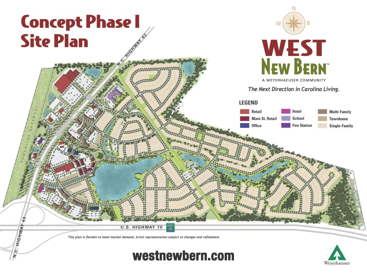 West New Bern concept site plan West New Bern
