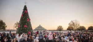 Crowd gathered for the Christmas tree lighting at Union Point Park in New Bern